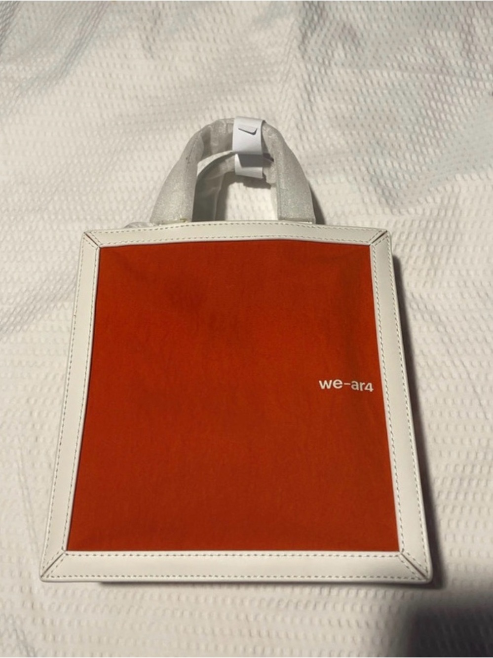 Orange & White Notebook Tote Bag